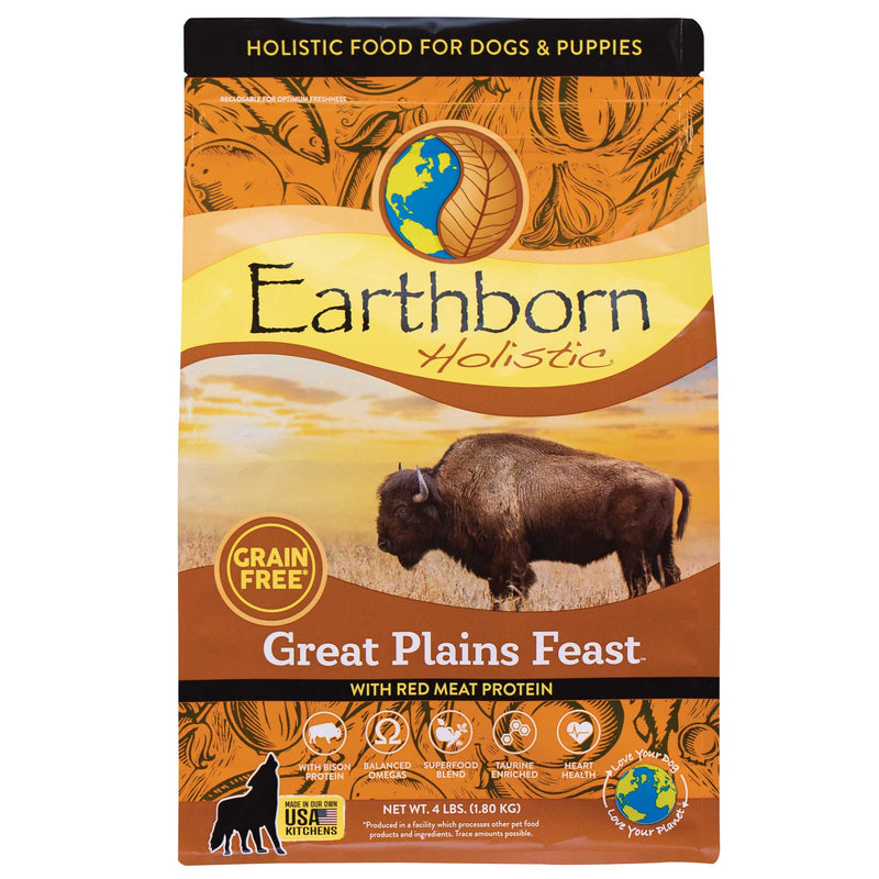Earthborn Holistic Great Plains Feast Grain-Free Dry Dog Food - 4lb