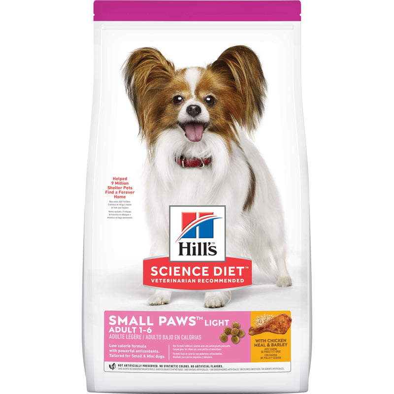 Hill's Science Diet Adult Light Small Paws Dry Dog Food, Chicken Meal & Barley - 4.5 lb