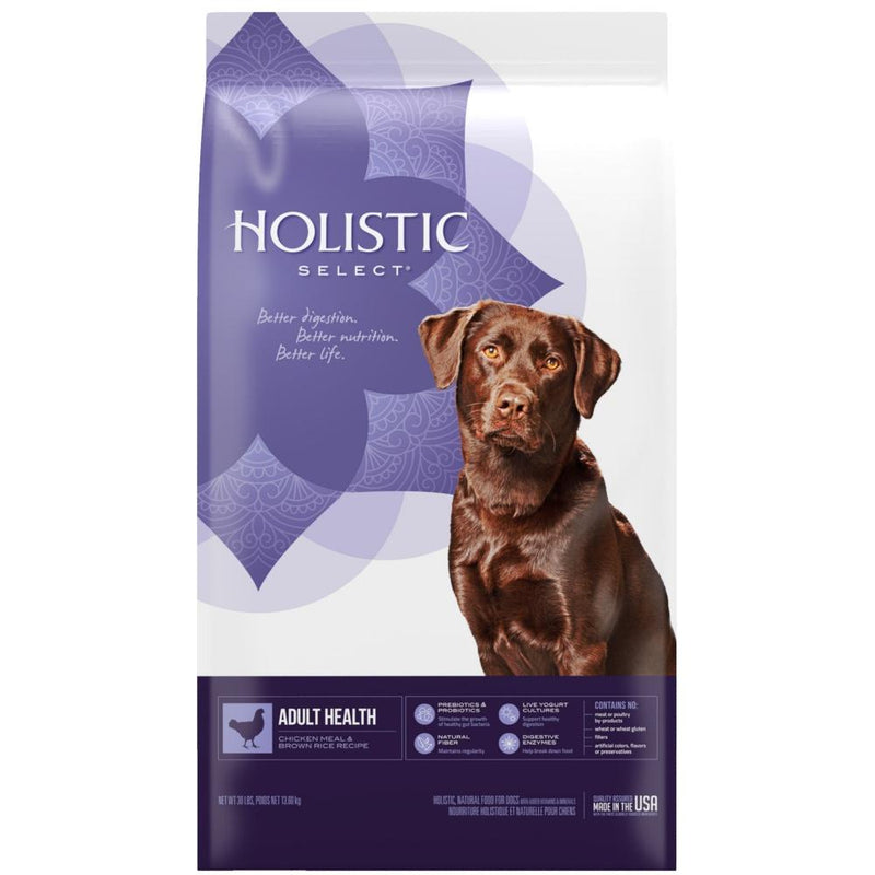 Holistic Select Natural Adult Health Chicken Meal and Brown Rice Recipe Dry Dog Food - 30 lb