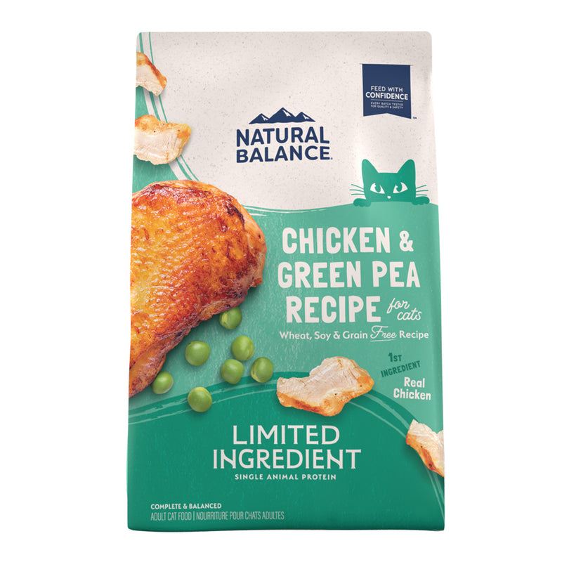 Natural Balance L.I.D. Limited Ingredient Diets Green Pea & Chicken Dry Cat Food - 10 lb