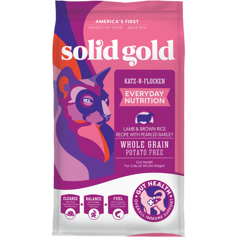 Solid Gold Katz-n-Flocken Dry Cat Food - 12 lb