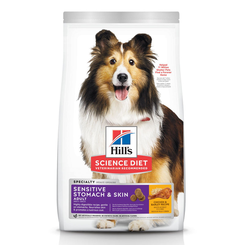 Hill's Science Diet Adult Sensitive Stomach & Skin Chicken & Barley Recipe Dry Dog Food - 4 lb