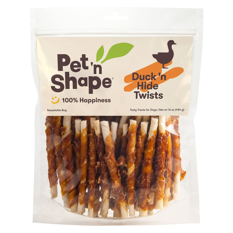 Pet 'n Shape Duck Hide Twists Dog Treat 16oz