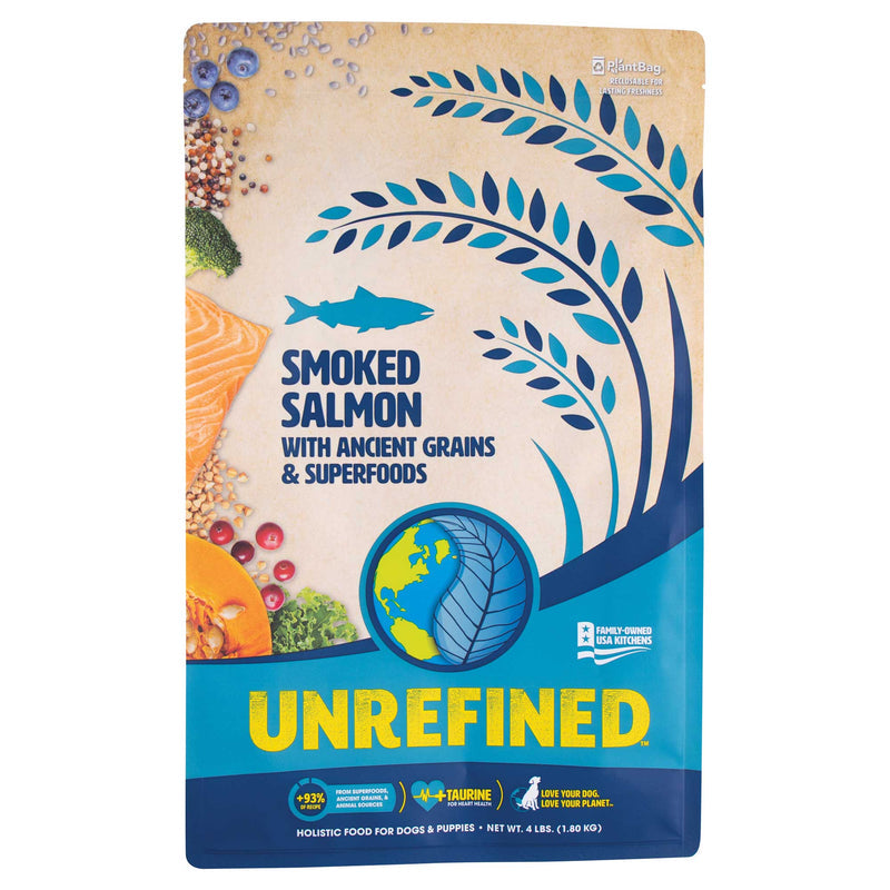 Earthborn Holistic Unrefined Smoked Salmon Recipe with Ancient Grains & Superfoods Dry Dog Food - 4lb