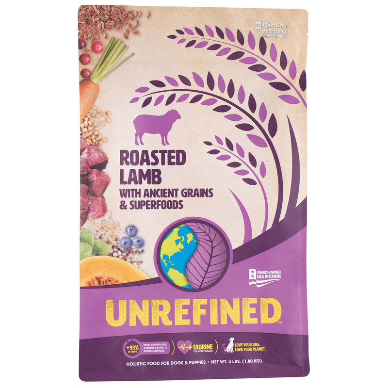 Earthborn Holistic Unrefined Roasted Lamb Recipe with Ancient Grains & Superfoods Dry Dog Food - 4lb