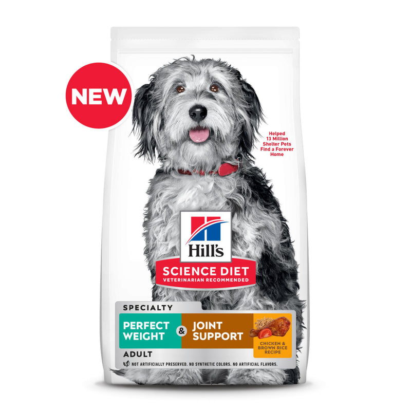 Hill's Science Diet Adult Perfect Weight & Joint Support Chicken Recipe Dry Dog Food, 25 lb
