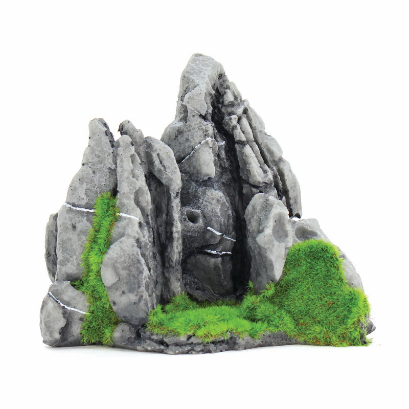 Penn-Plax Aqua-Flora Aquarium Living Resin Decoration for Freshwater Fish - Rock Range