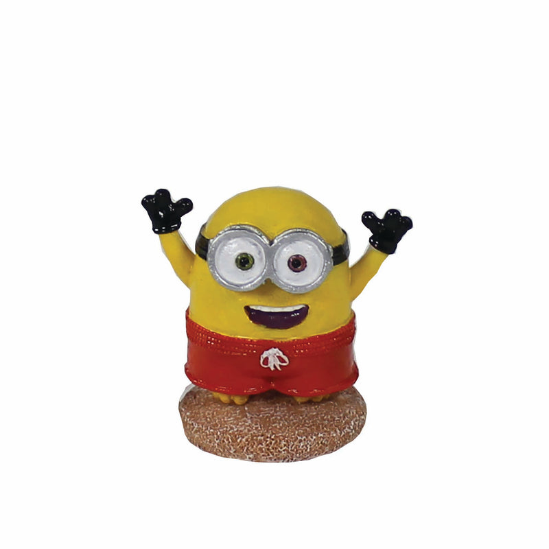 Penn-Plax Minions Officially Licensed Fish Tank and Aquarium Ornament – Beach Buddy Bob - Small