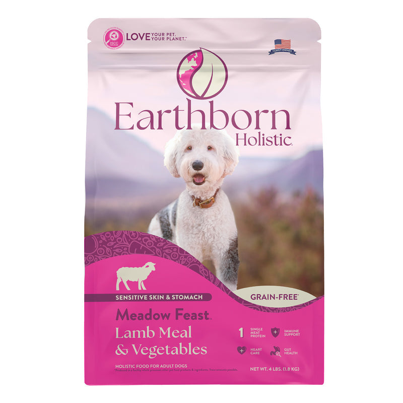 Earthborn Holistic Meadow Feast Lamb Meal & Vegetables Grain-Free Dry Dog Food 4lb