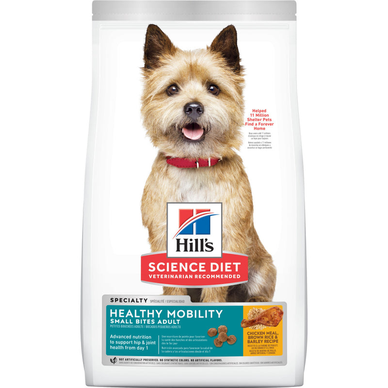 Hill's Science Diet Adult Healthy Mobility Small Bites Chicken Meal, Brown Rice, & Barley Recipe Dry Dog Food - 15.5 lb