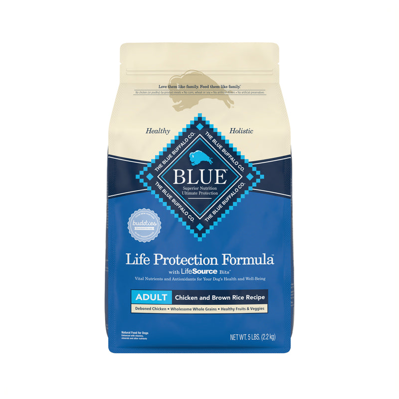 Blue Buffalo Life Protection Formula Natural Adult Dry Dog Food, Chicken and Brown Rice 5 lb