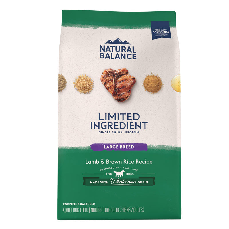 Natural Balance L.I.D. Limited Ingredient Diet Lamb & Brown Rice Large Breed Bites Dry Dog Food - 26 lb