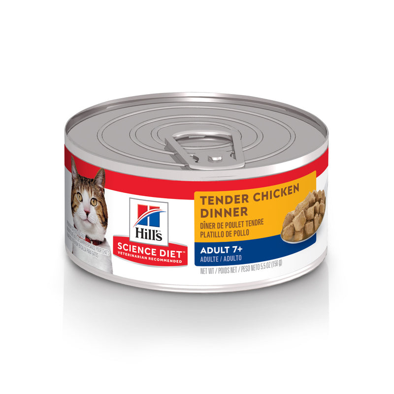 Hill's Science Diet Senior 7+ Tender Chicken Canned Cat Food - 5.5 oz, case of 24