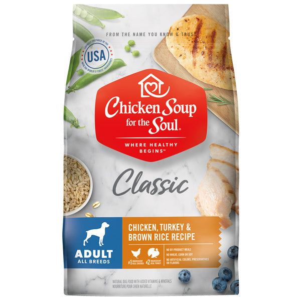 Chicken Soup For The Soul Chicken, Turkey & Brown Rice Adult Recipe Dry Dog Food - 28 lb