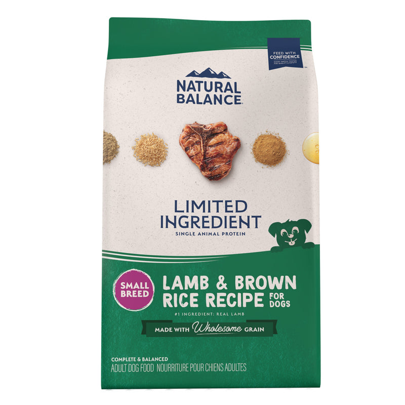 Natural Balance L.I.D. Limited Ingredient Diets Lamb & Brown Rice Formula Small Breed Bites Dry Dog Food - 4 lb