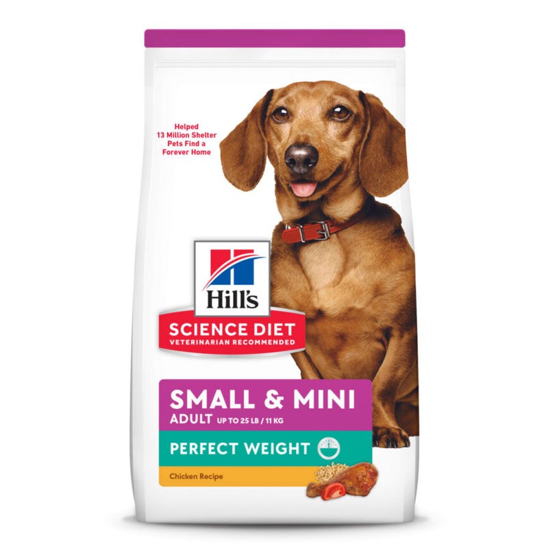 Hill's Science Diet Perfect Weight Adult Small & Mini Breed Chicken Recipe Dry Dog Food - 15 lb