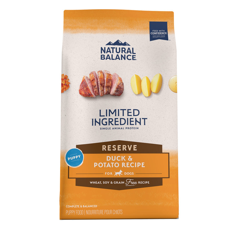 Natural Balance L.I.D. Limited Ingredient Diets Grain Free Potato and Duck Puppy Formula Dry Dog Food - 12 lb