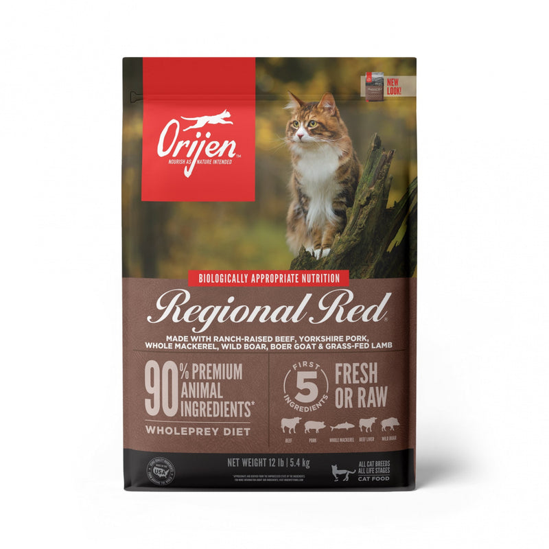 ORIJEN Grain Free Regional Red Dry Cat Food - 4 lb