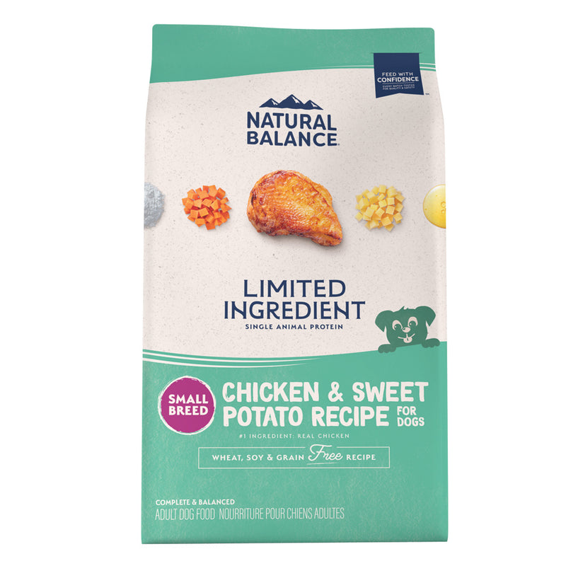 Natural Balance L.I.D. Limited Ingredient Diets Grain Free Adult Sweet Potato & Chicken Small Breed Bites Dry Dog Food - 4 lb