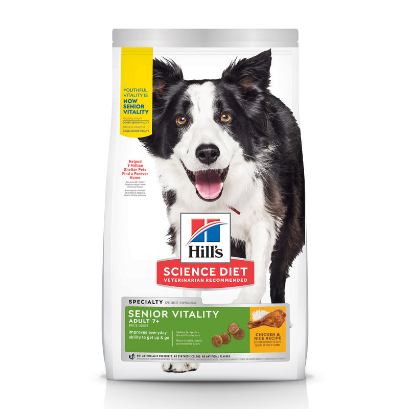Hill's Science Diet Adult 7+ Senior Vitality Chicken Recipe Dry Dog Food - 12.5 lb