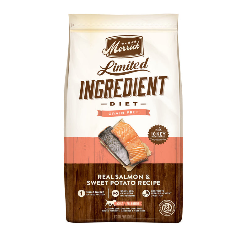 Merrick Limited Ingredient Diet Grain Free Real Salmon & Sweet Potato Recipe Dry Dog Food - 4 lb