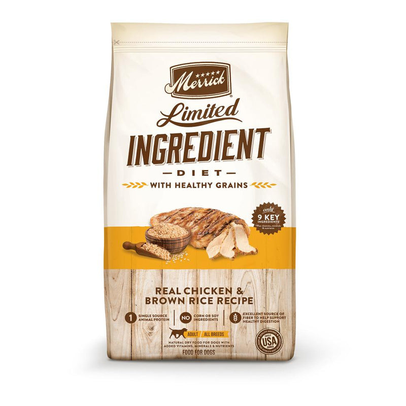 Merrick Limited Ingredient Diet Real Chicken & Brown Rice Recipe Dry Dog Food - 4 lb