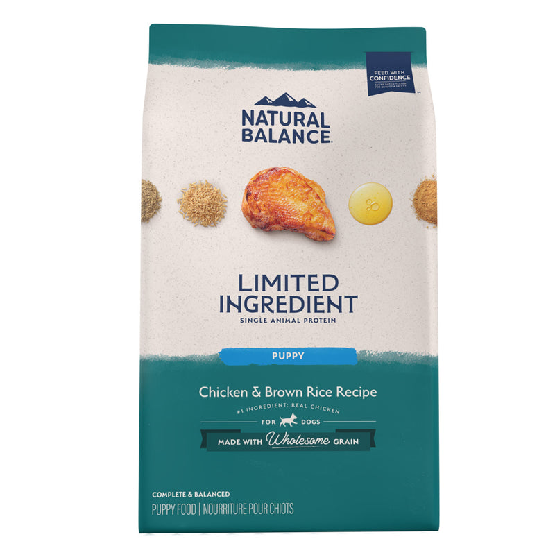 Natural Balance L.I.D. Limited Ingredient Diets Chicken & Brown Rice Puppy Formula Dry Dog Food - 12 lb