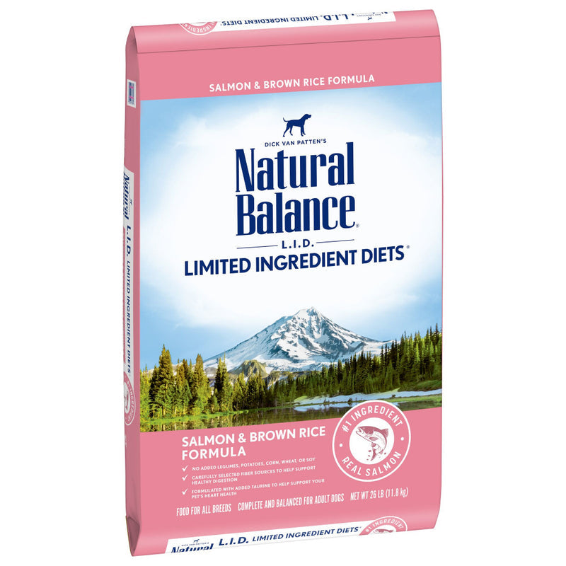 Natural Balance L.I.D. Limited Ingredient Diets Salmon & Brown Rice Formula Dry Dog Food - 4 lb