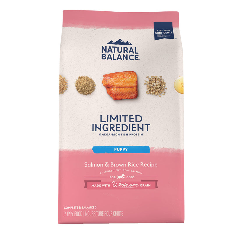 Natural Balance L.I.D. Limited Ingredient Diets Salmon & Brown Rice Puppy Formula Dry Dog Food - 4 lb
