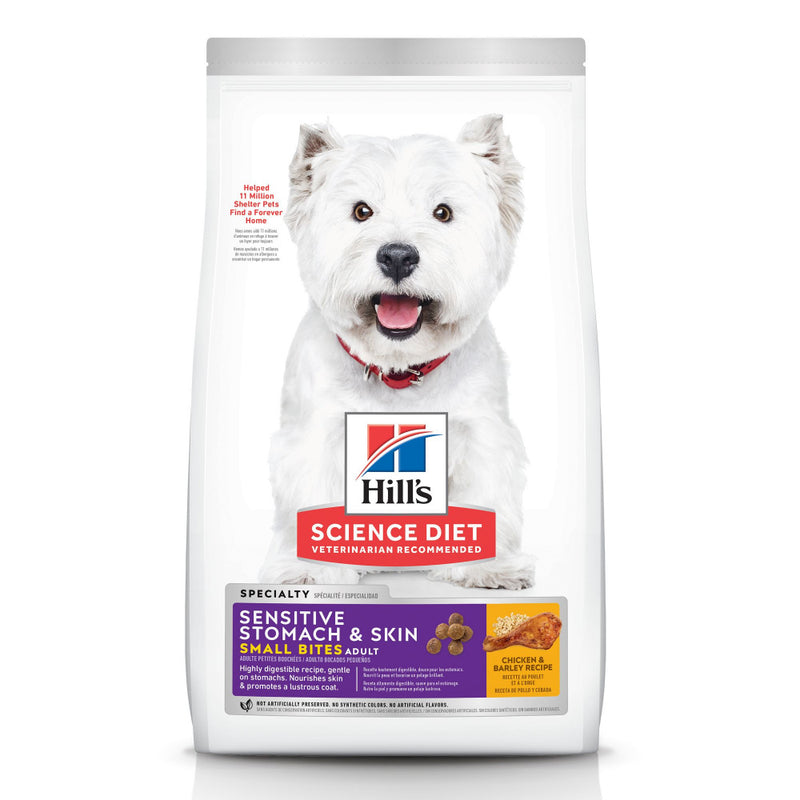 Hill's Science Diet Sensitive Stomach & Skin Small Bites Chicken Recipe Adult Dry Dog Food - 4 lb