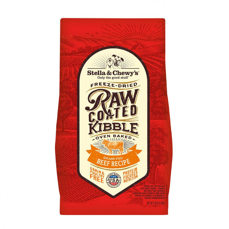Stella & Chewy's Raw Coated Kibble Grass Fed Beef Recipe Dry Dog Food - 10 lb