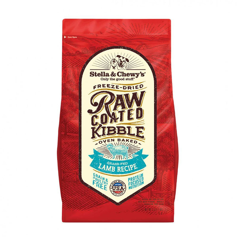 Stella & Chewy's Raw Coated Kibble Grass Fed Lamb Recipe Dry Dog Food - 22 lb