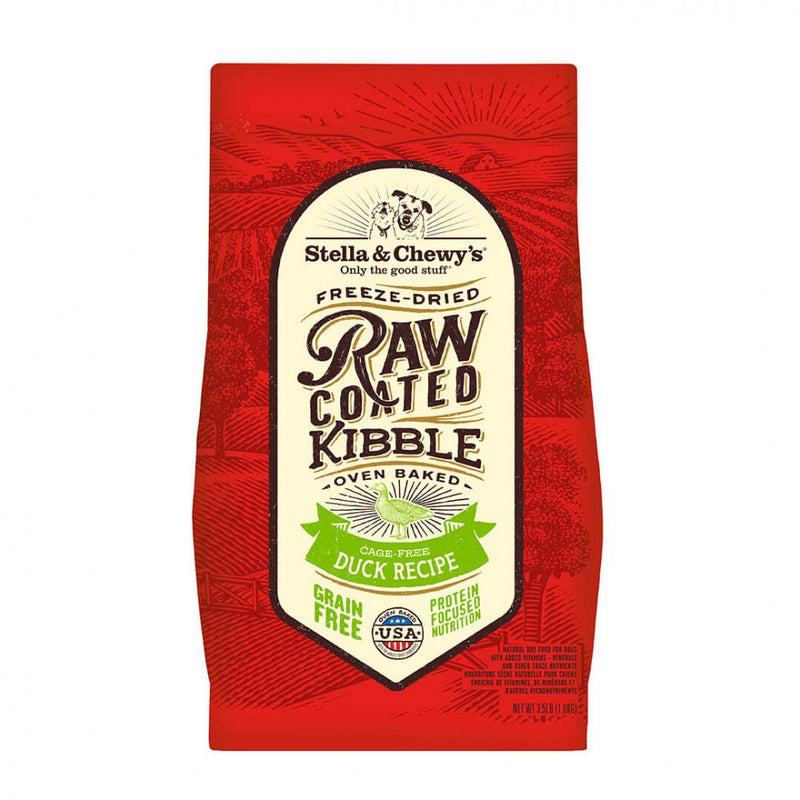 Stella & Chewy's Raw Coated Kibble Cage Free Duck Recipe Dry Dog Food - 22 lb