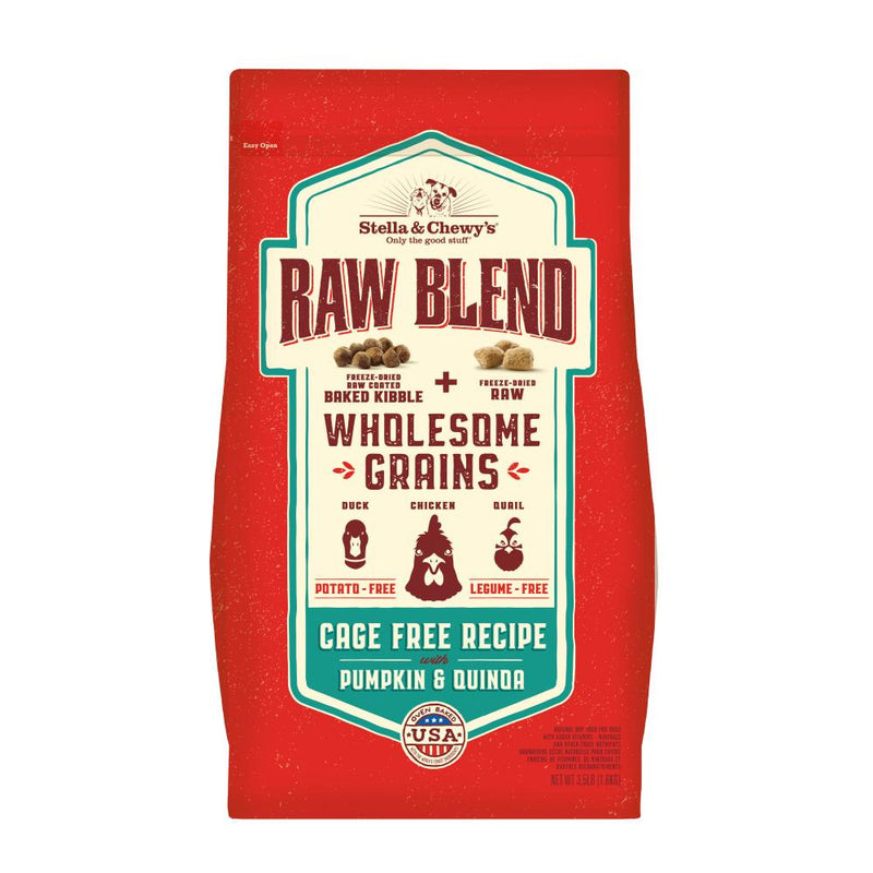Stella & Chewy's Raw Blend Kibble With Wholesome Grains Cage Free Recipe Dry Dog Food - 22 lb