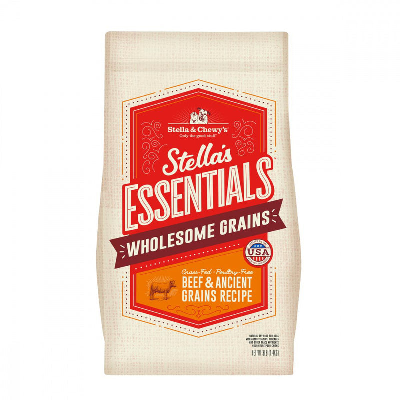 Stella & Chewy's Stella's Essentials Kibble Grass Fed Beef & Wholesome Grains Recipe Dry Dog Food - 25 lb