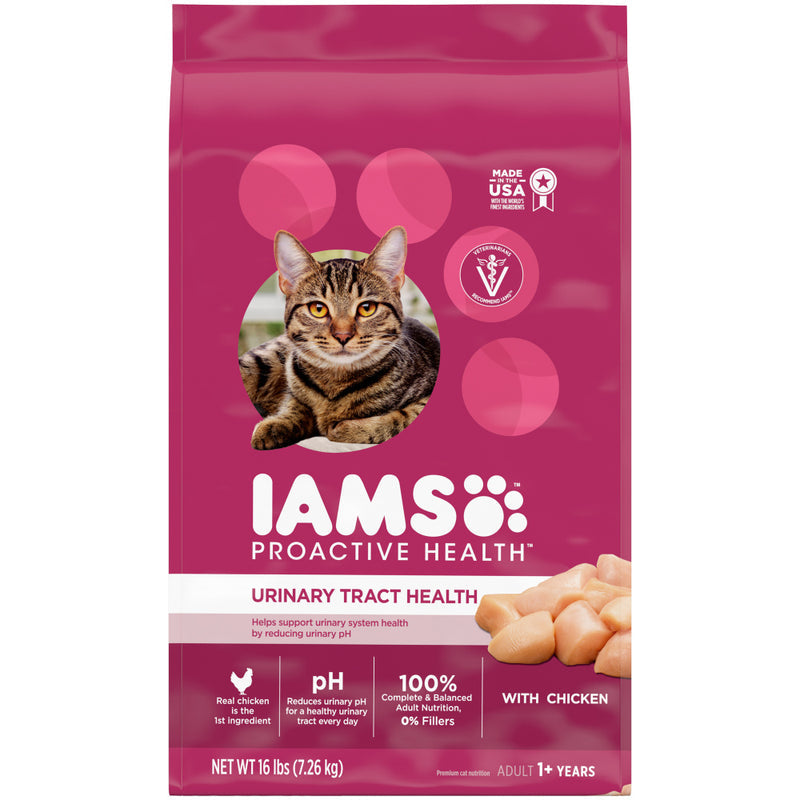 Iams Proactive Health Adult Urinary Tract Healthy With Chicken Cat Kibble Dry Cat Food - 16 lb