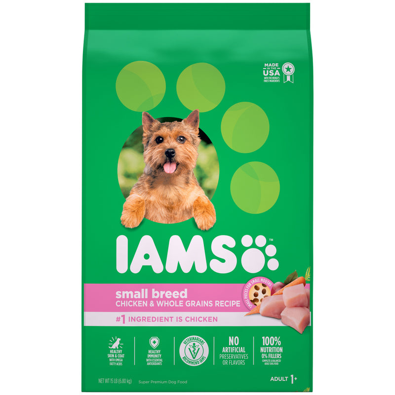 Iams Proactive Health Small & Toy Breed Adult For Small Dogs With Real Chicken Dry Dog Food - 15 lb