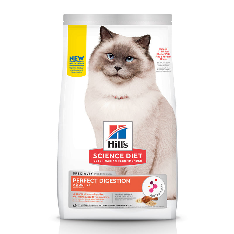 Hill's Science Diet Adult 7+ Perfect Digestion Chicken Dry Cat Food - 3.5 lb