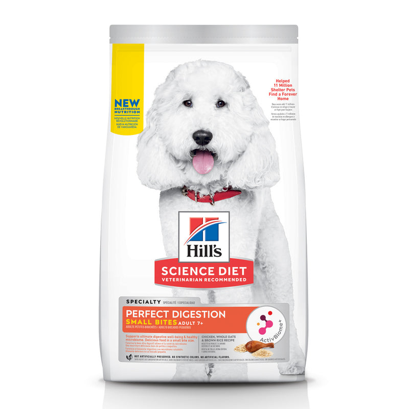 Hill's Science Diet Adult 7+ Perfect Digestion Small Bites Chicken Dry Dog Food - 12 lb
