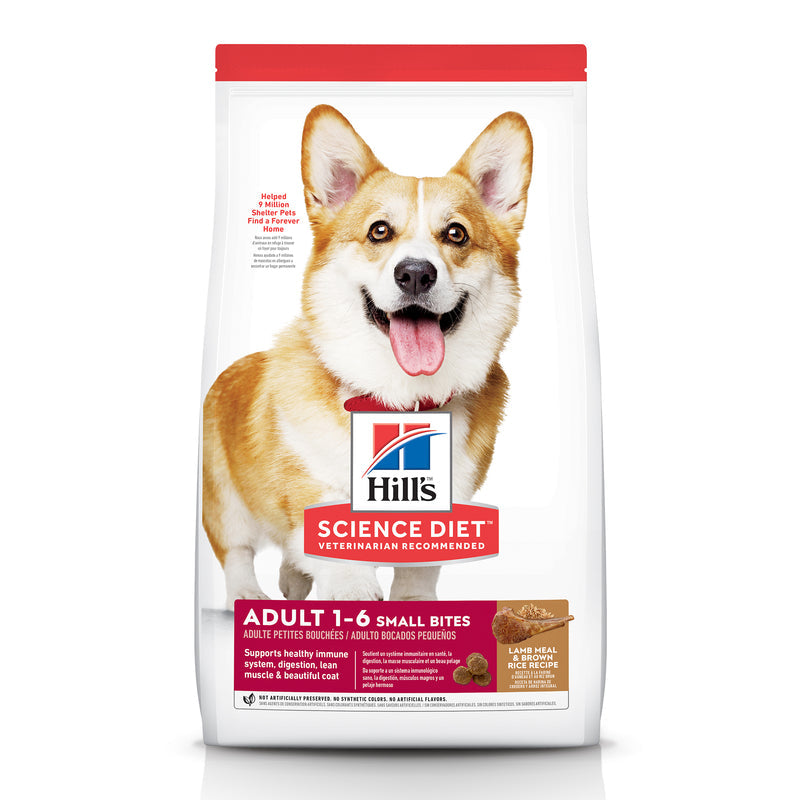 Hill's Science Diet Adult Small Bites Lamb Meal & Brown Rice Recipe Dry Dog Food, 4.5 lb