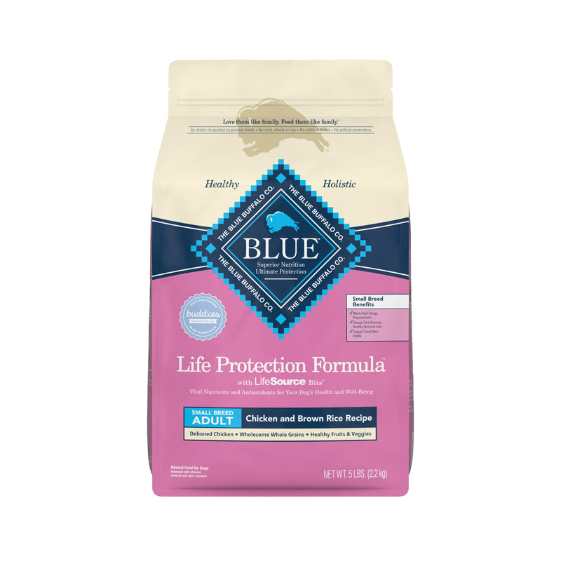 Blue Buffalo Life Protection Formula Natural Adult Small Breed Dry Dog Food, Chicken and Brown Rice 5 lb