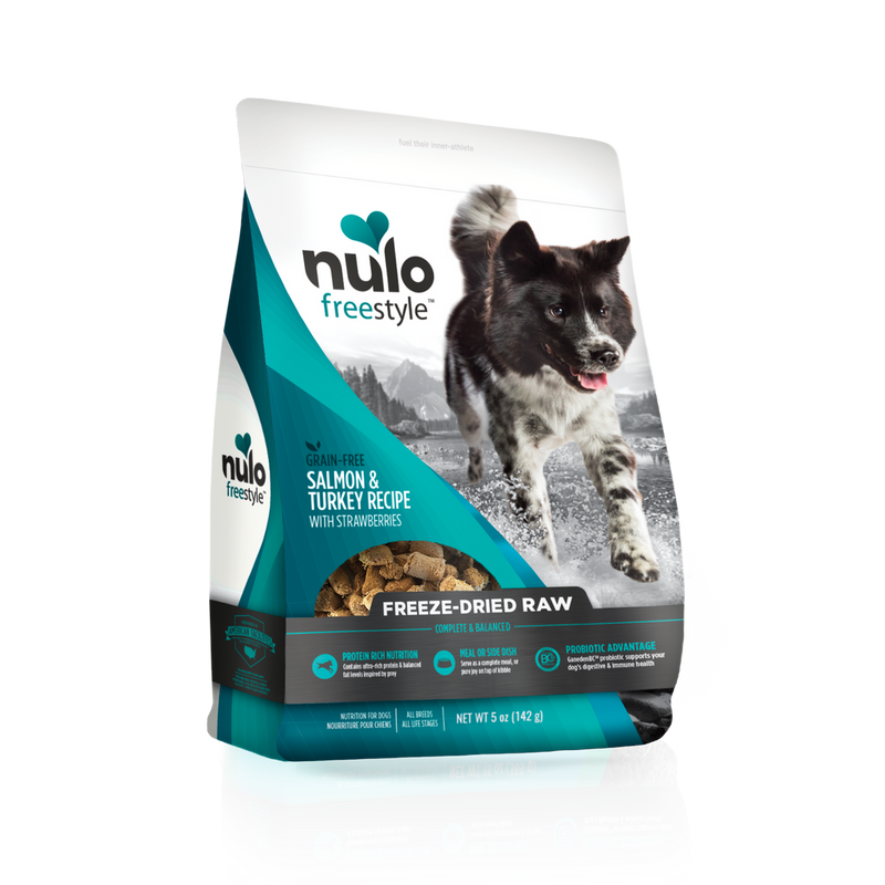 Nulo FreeStyle Dog Freeze-Dried Raw Grain-Free Salmon & Turkey With Strawberries - 5oz