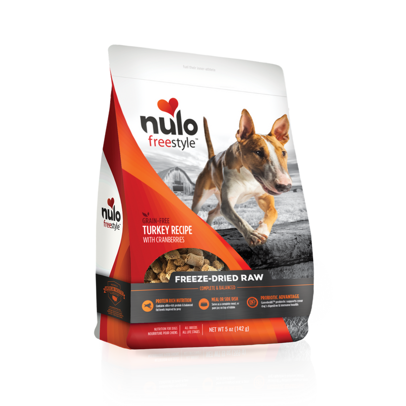 Nulo FreeStyle Dog Freeze-Dried Raw Grain-Free Turkey With Cranberries - 5oz