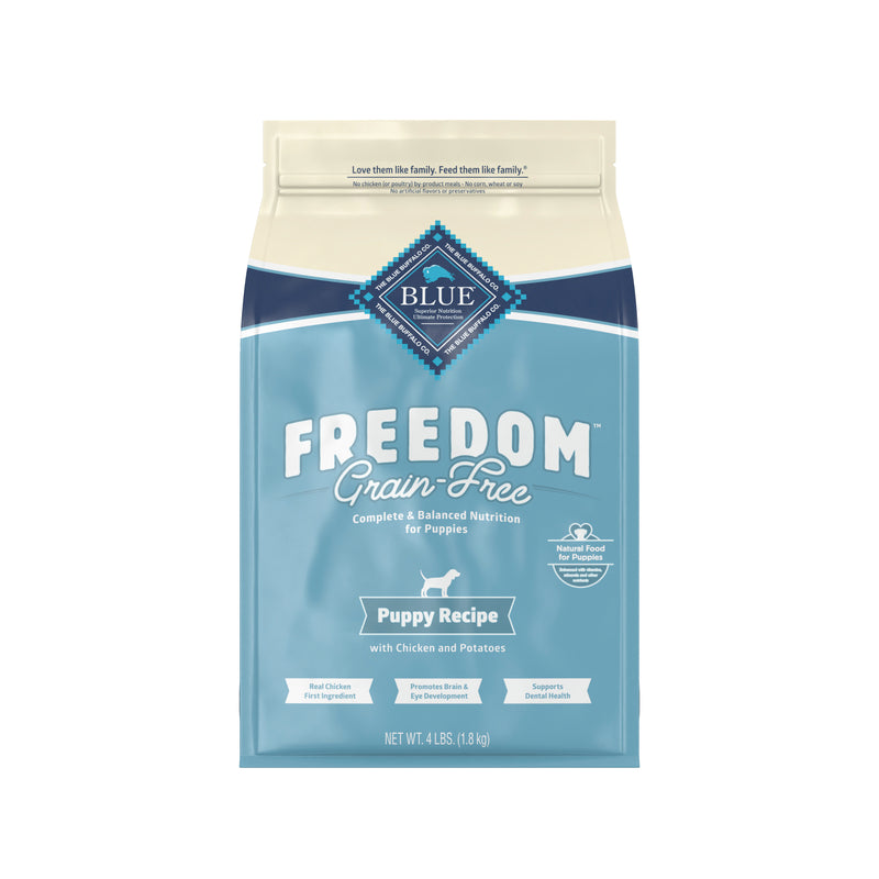 Blue Buffalo Freedom Grain Free Natural Puppy Dry Dog Food, Chicken 4 lb