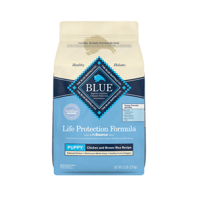 Blue Buffalo Life Protection Formula Natural Puppy Dry Dog Food, Chicken and Brown Rice 5 lb