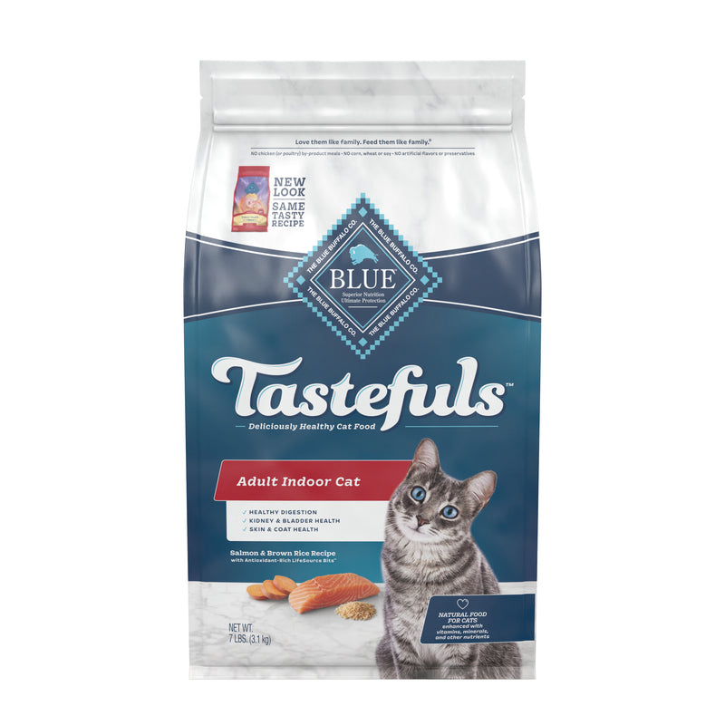 Blue Buffalo Tastefuls Indoor Natural Adult Dry Cat Food, Salmon 7lb