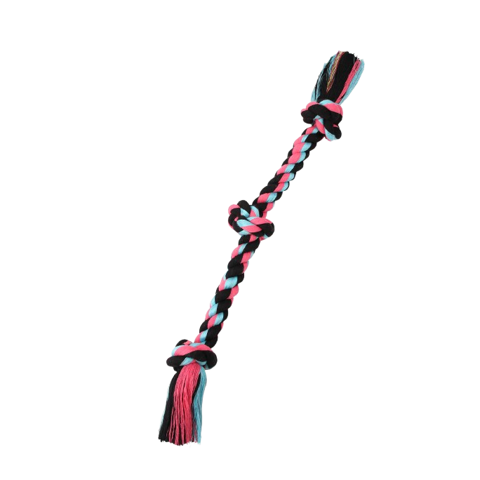 Mammoth Pet Md 20-in Cotton-Poly Color 3 Knot Rope Tug Dog Toy
