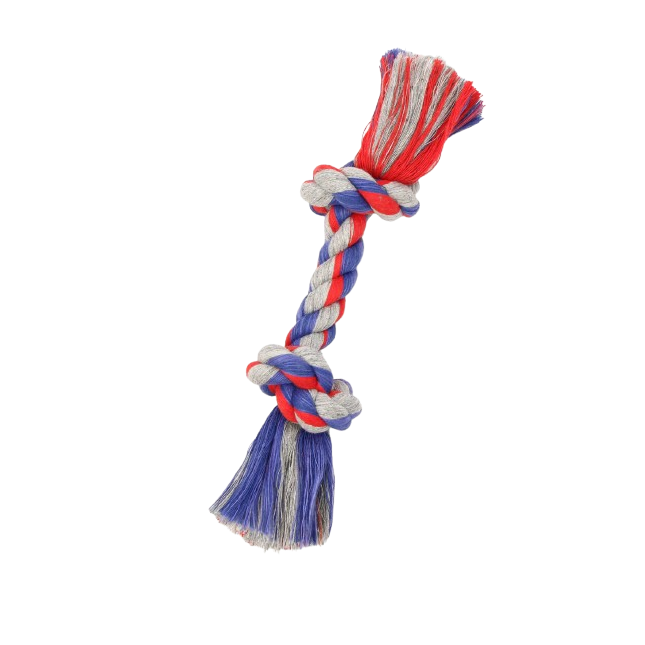 Mammoth Pet Small 9-in Cotton-Poly Color Rope Bone Dog Toy