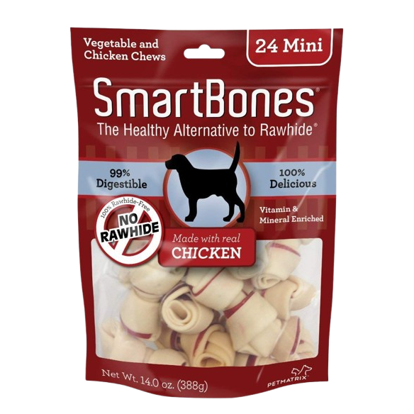 SmartBones Mini Chicken Chew Bones Dog Treats