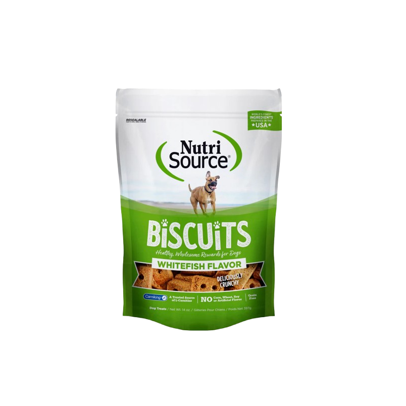 NutriSource Grain Free Whitefish Biscuits Dog Treats